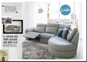 divani moderni in pelle 