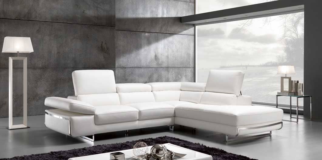 divani moderni angolare in pelle